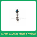 Clamp Sanitary 3 ways double seat mixproof valves
